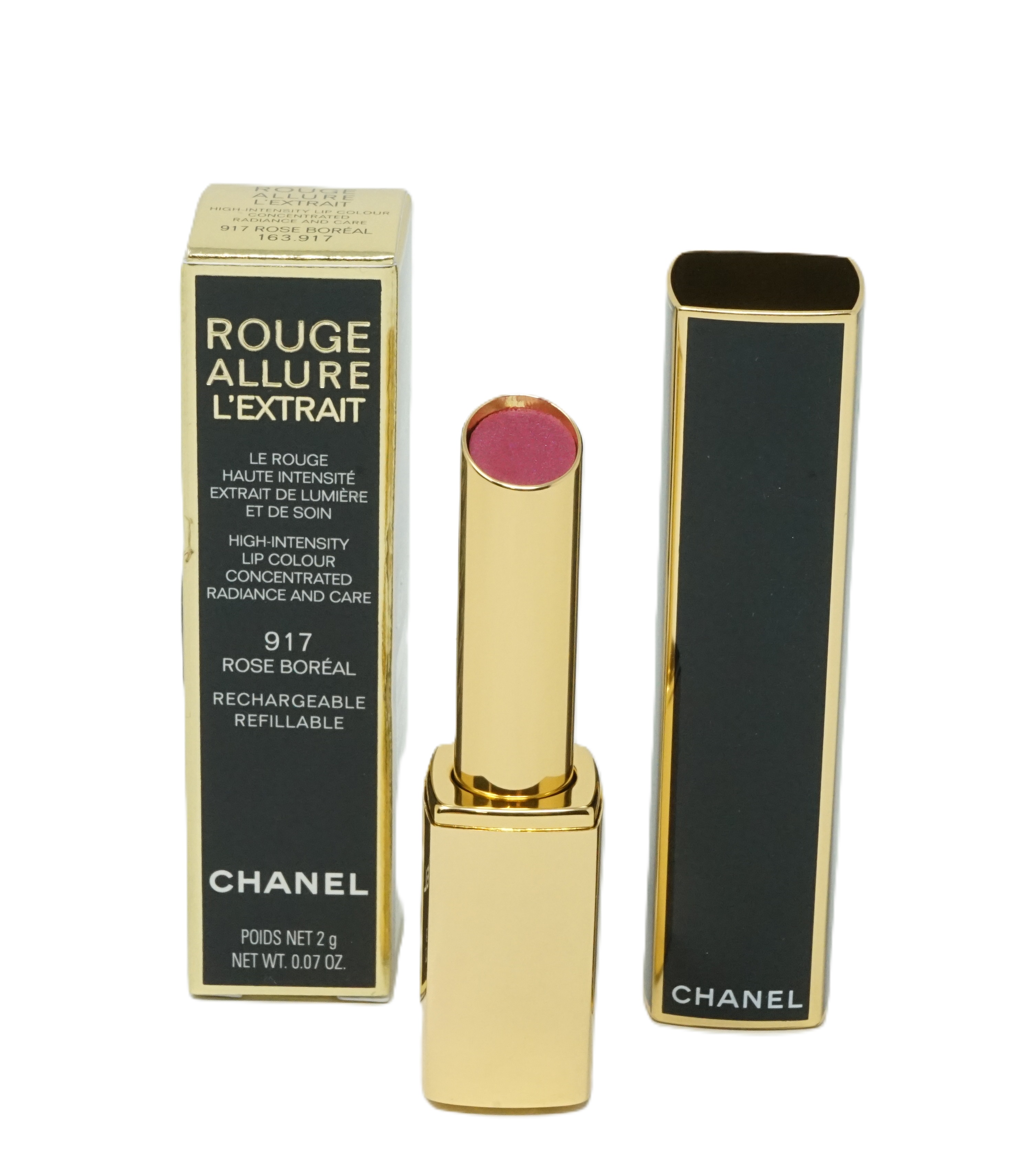 Chanel Rouge Allure L'Extrait  high-intensity lip colour 917 Rose Boreal refillable 2g Chanel Rouge Allure L'Extrait  high-intensity lip colour 917 Rose Boreal refillable 2g