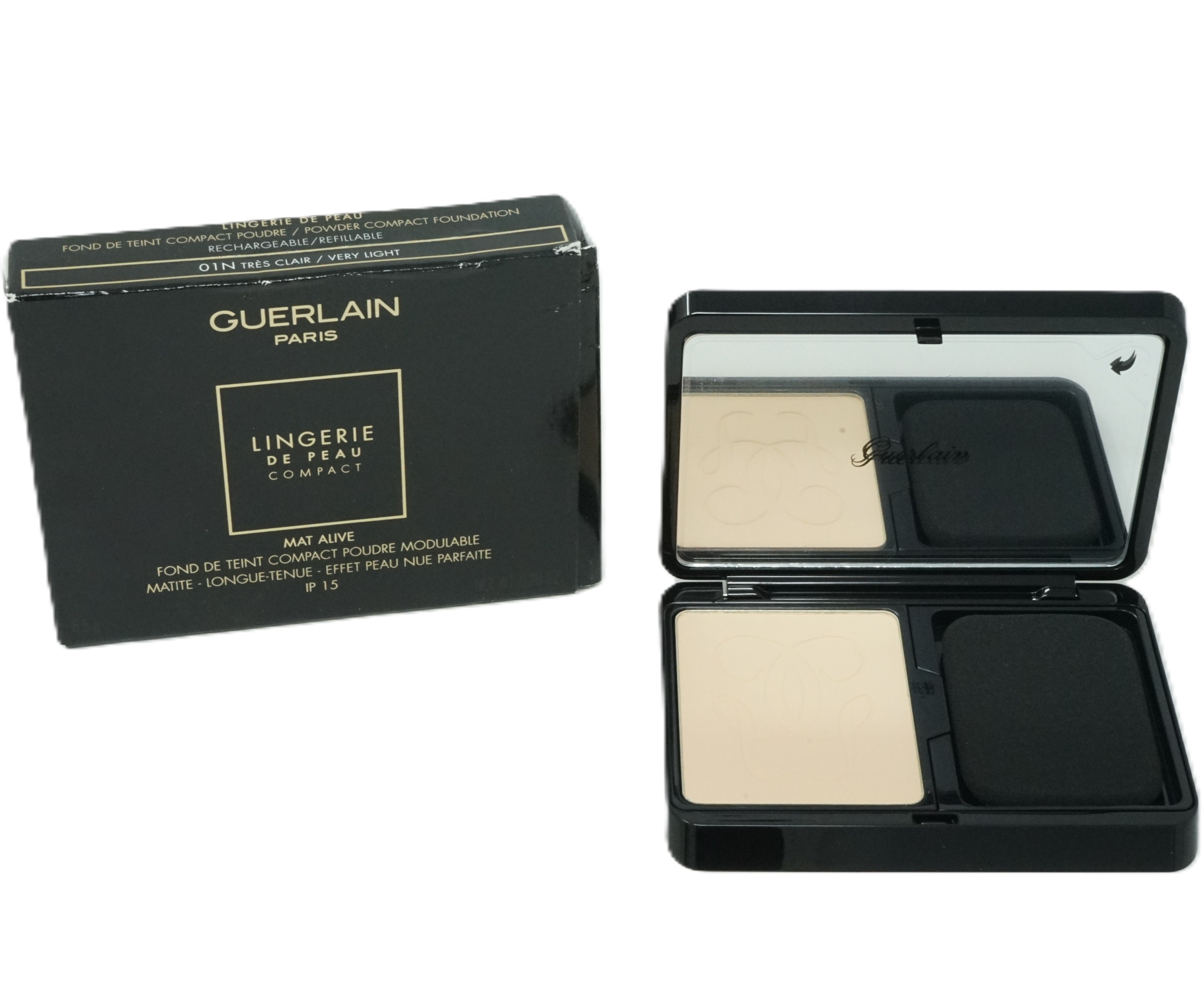 Guerlain Lingerie de Peau Compact Mat Alive Compact Puder IP15 8,5g Very Light 01N