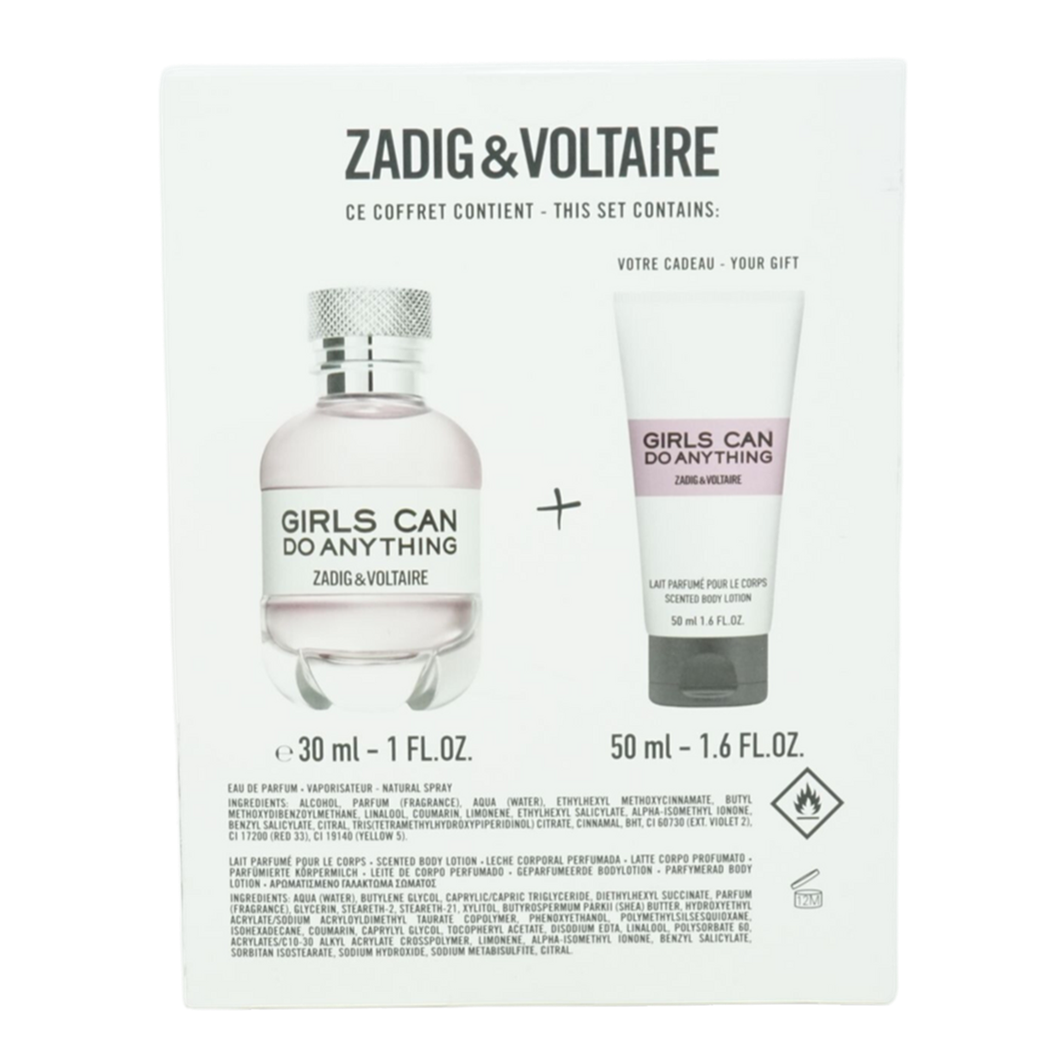 Zadig & Voltaire Girls can do anything Eau de Parfum 30ml + BL 50ml Zadig & Voltaire Girls can do anything Eau de Parfum 30ml + BL 50ml