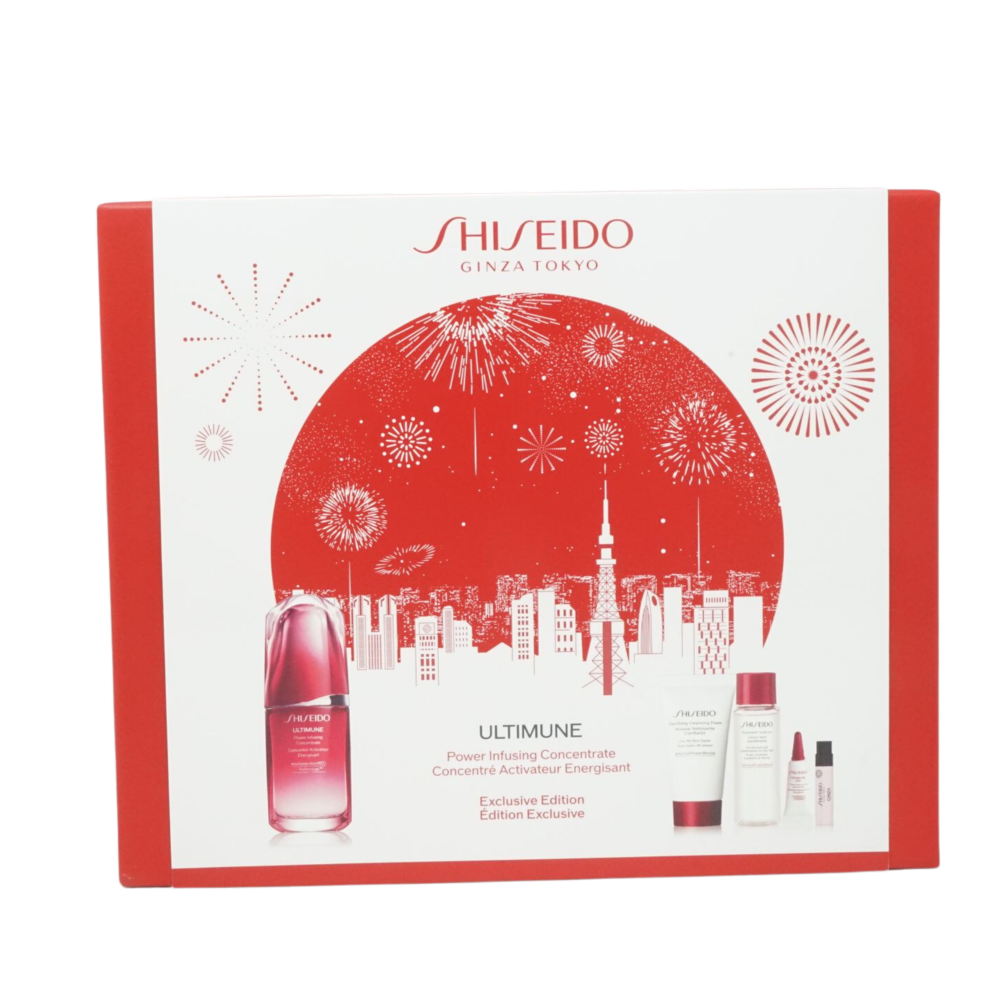 Shiseido Ginza Tokyo Ultimune Serum 50ml + Cleansing Foam 30ml + Softener 30ml + Eye Care 3ml + Eau de parfum 0,8ml