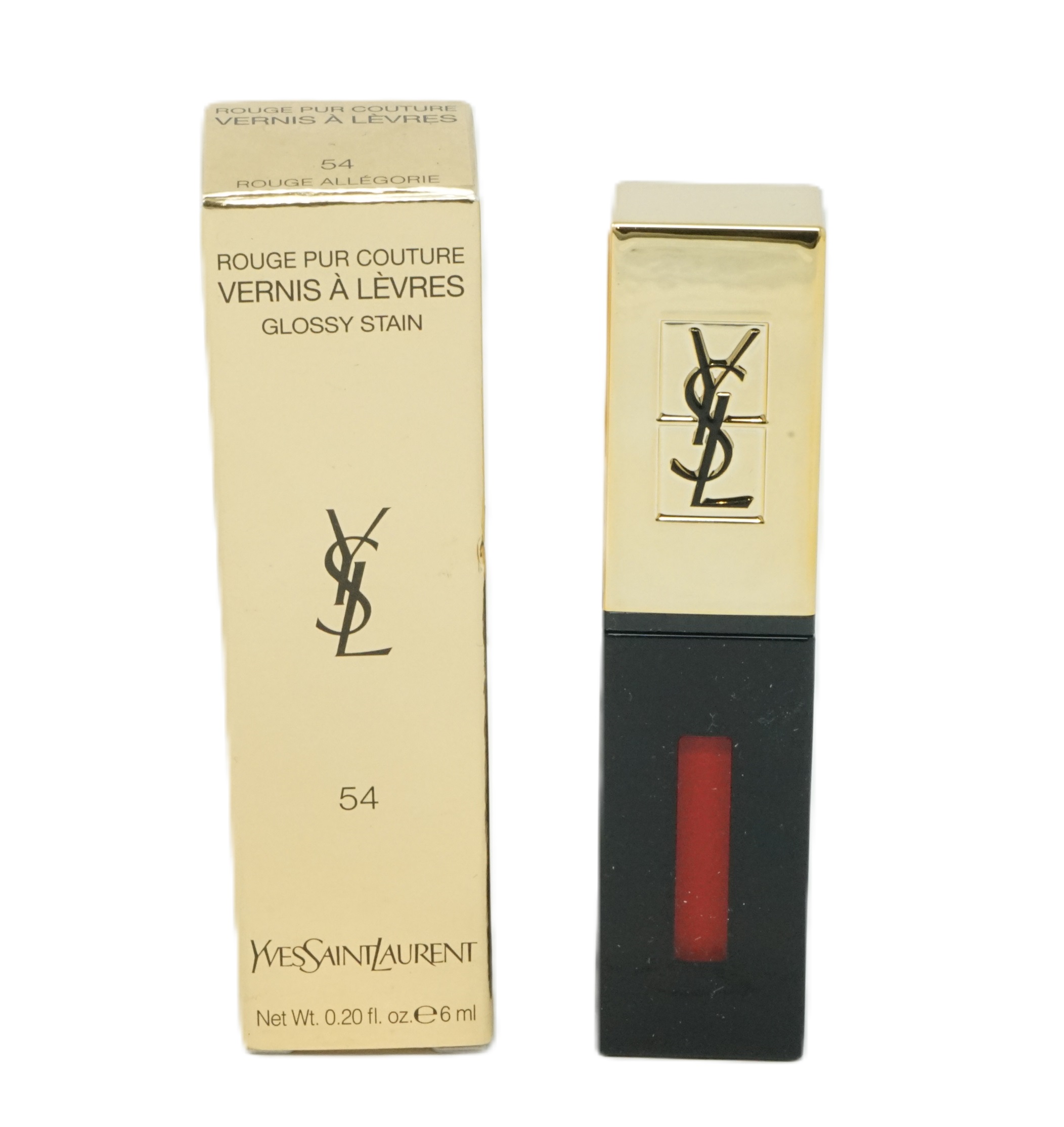 Yves Saint Laurent Rouge Pur Couture Vernis A Lèvres Glossy Stain Lipgloss 6ml  Rouge Allegorie 54