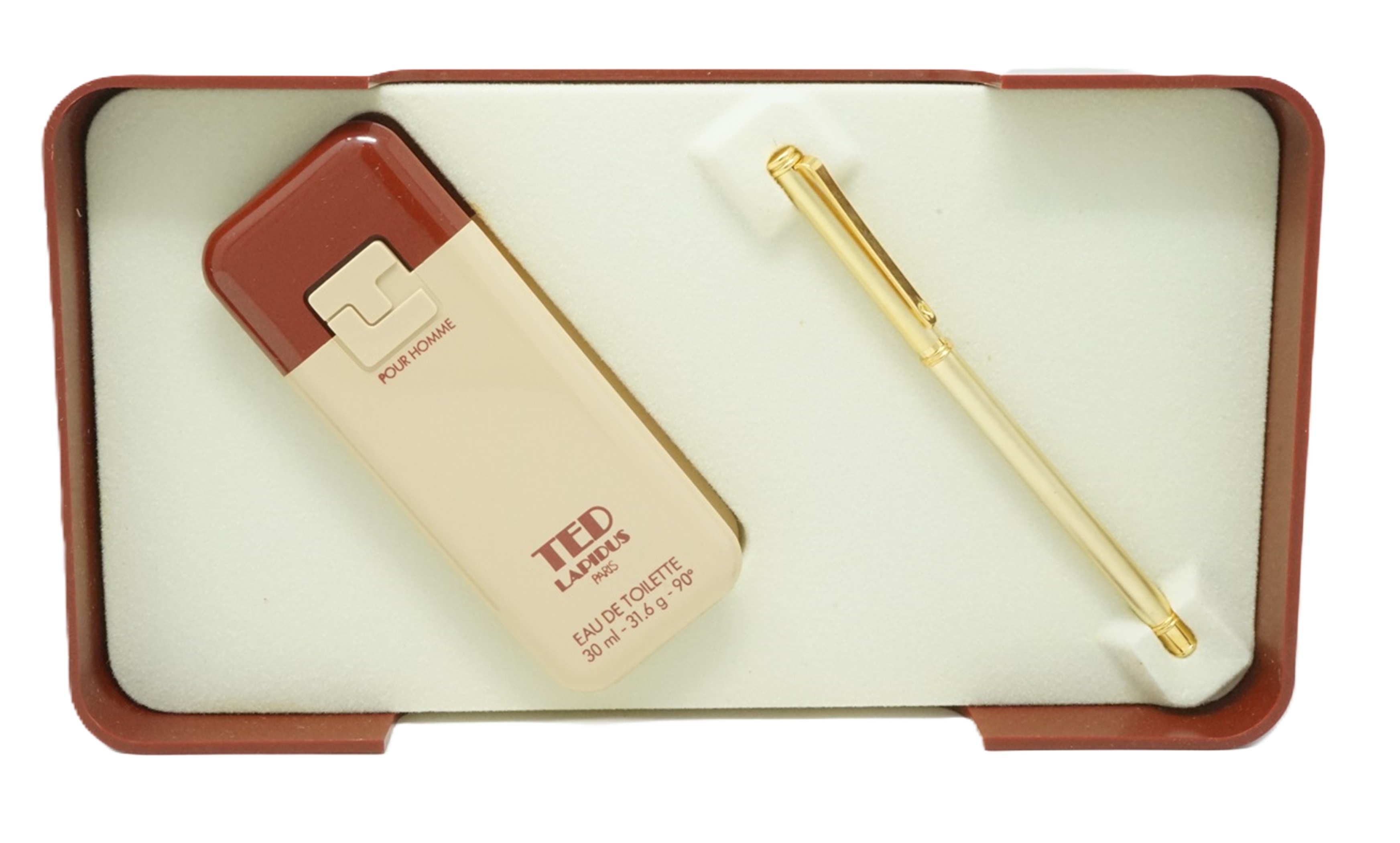 Ted Lapidus Pour Homme Voyage Stylo Dore Eau de Toilette 30ml + Kugelschreiber