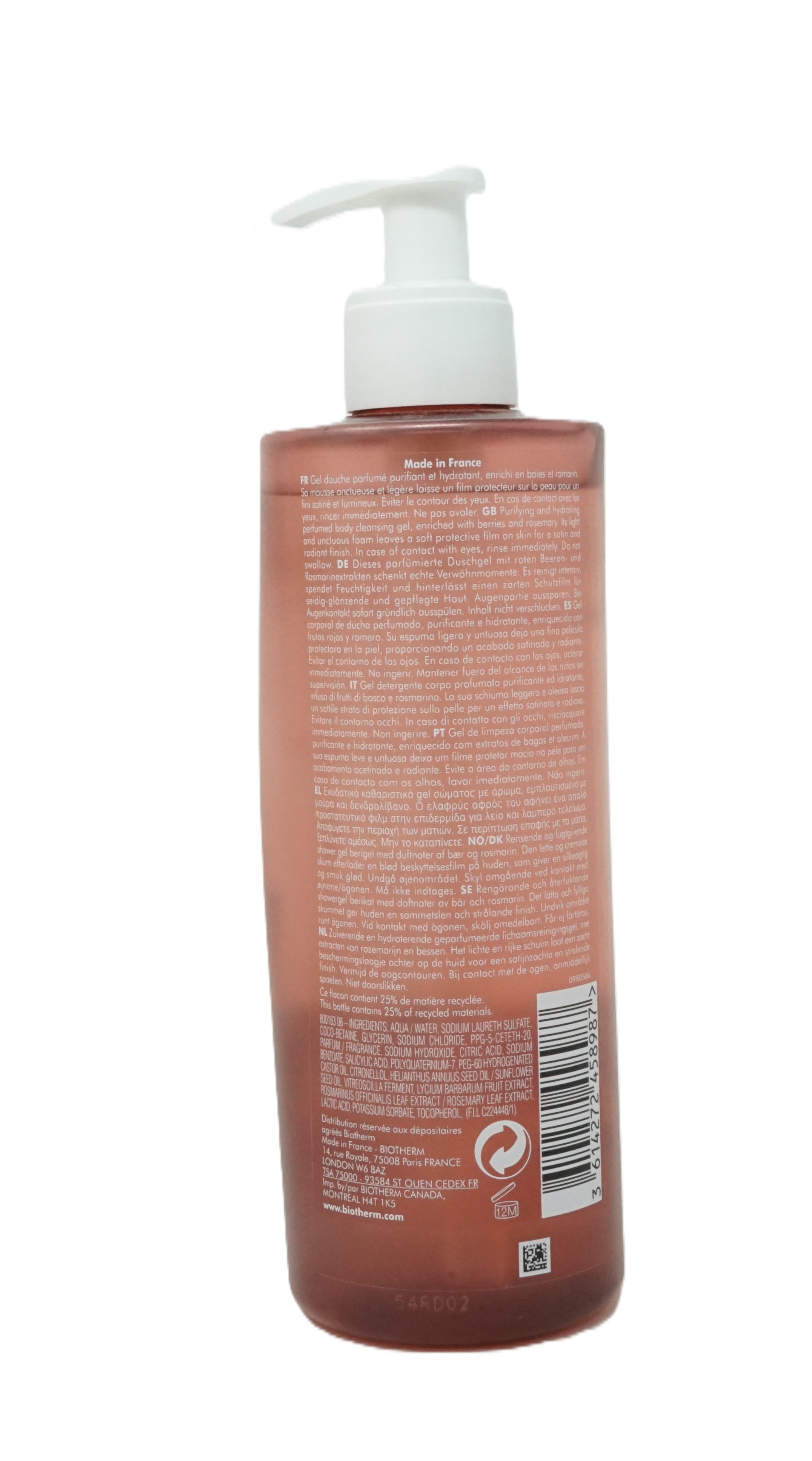 Biotherm Bath Therapy Relaxing Blend Body Cleansing Gel 400 ml