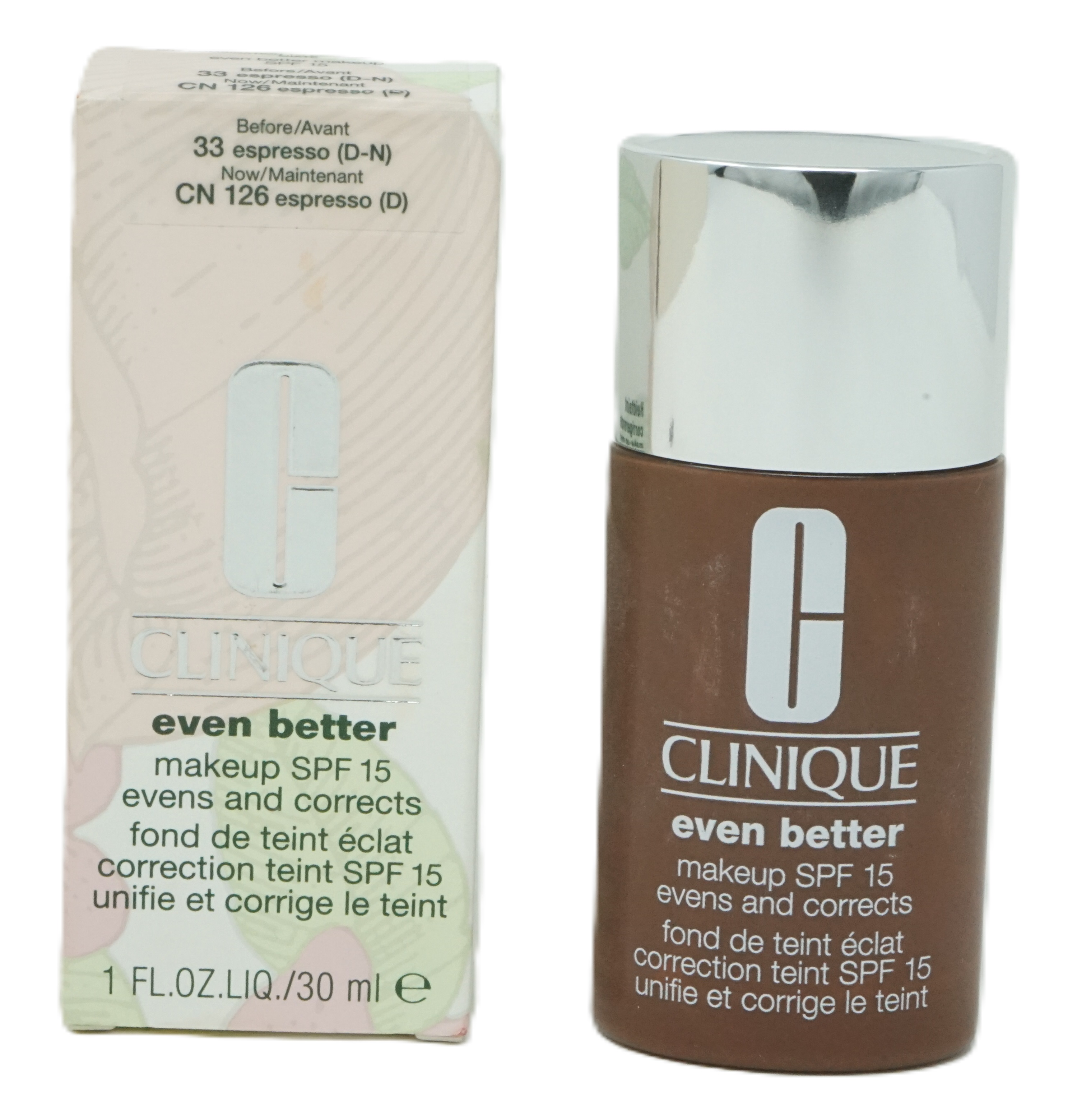 Clinique even better Makeup SPF 15 evens and corrects CN 126 espresso 30ml